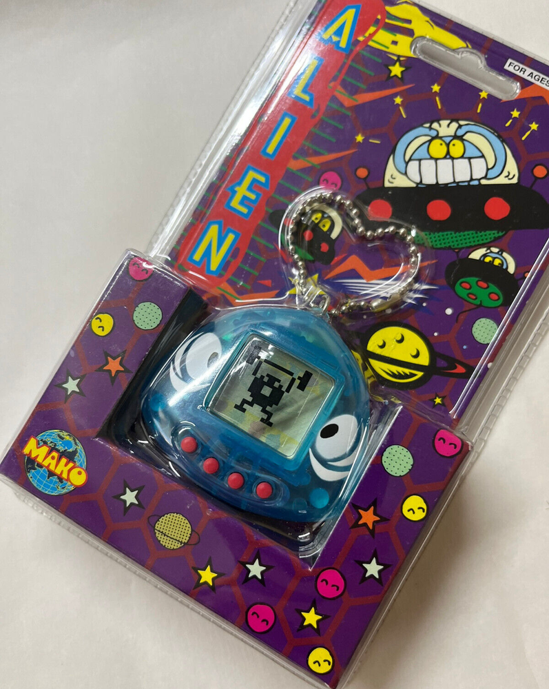 Mako Alien Virtual Pet Game -  Blue Shell 1997 - New in box, untested
