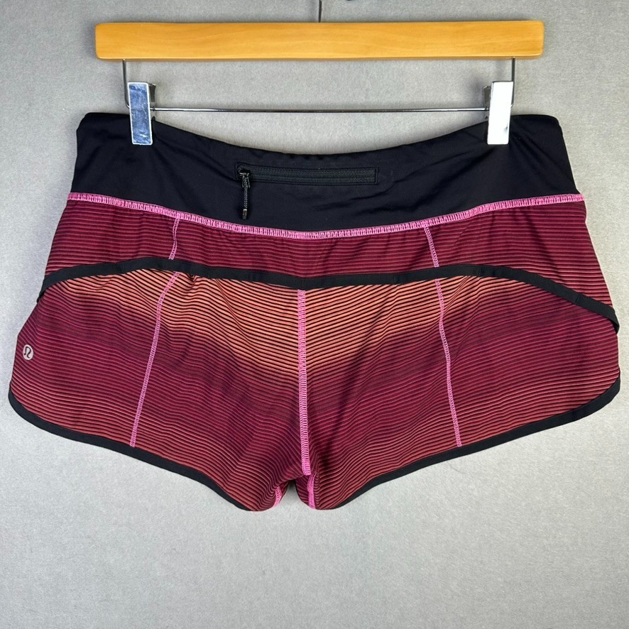 Lulemon Speed Up Shorts Size 8 in Radiant Pink Paradise Black