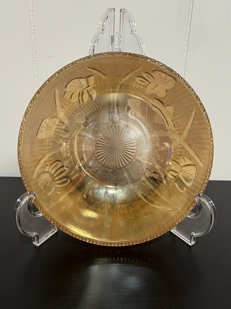 Vintage 8in Merigold Luster Serving Bowl for Elegant Dining