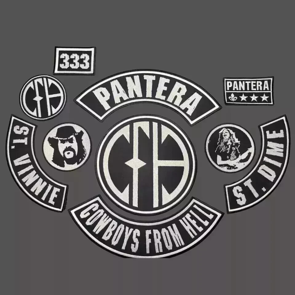 EMBROIDERED PANTERA CFH FULL PATCH SET 10PCS