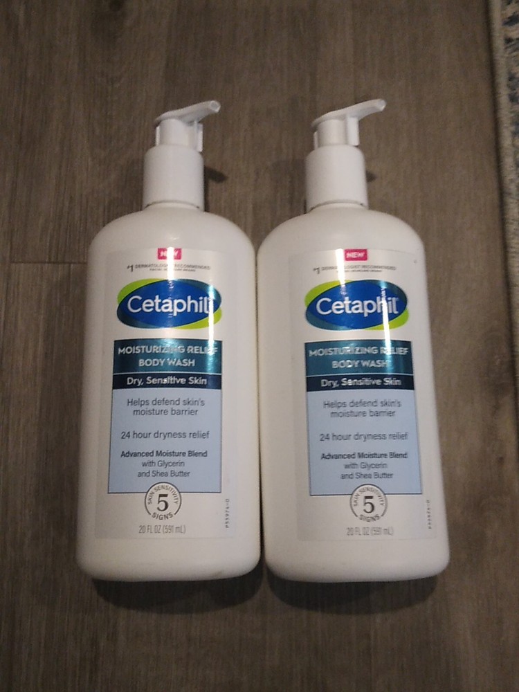 Cetaphil Moisturizing Body Wash for Dry Sensitive Skin 20oz 2-Pack  