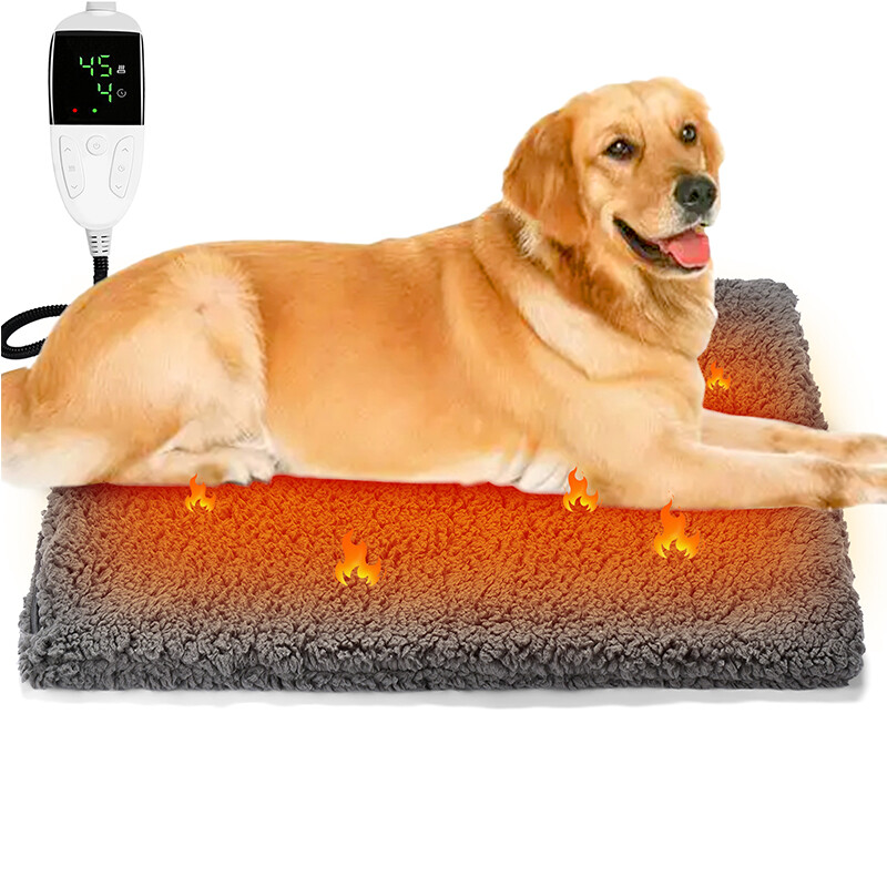 Pet Heating Pad Cats Electric Outdoor Dog Warming Bed Mat with Chew Resistant US