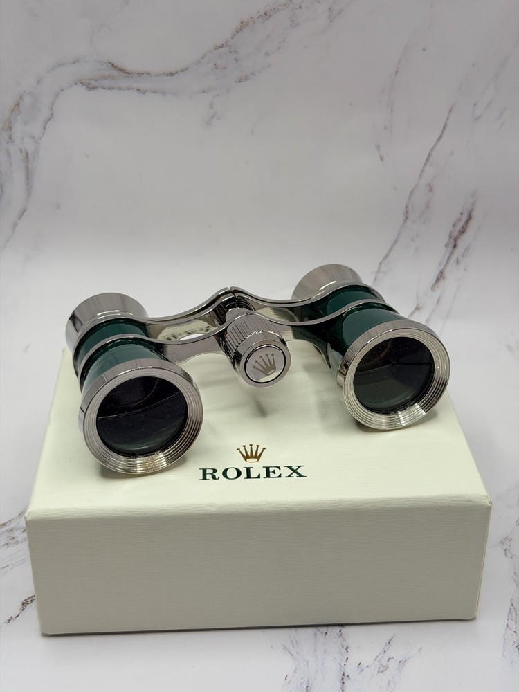 Rolex Green Lacquer Engraved Binoculars AD VIP Gift