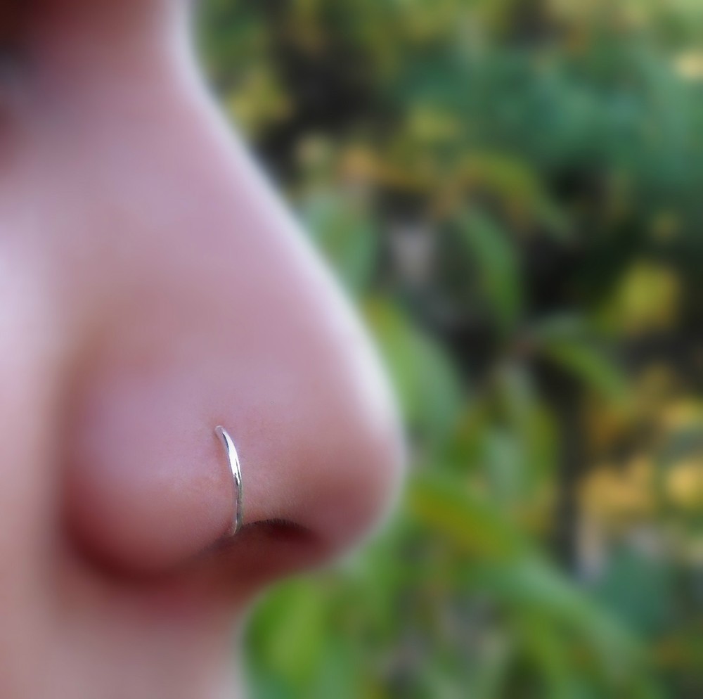 Fake Piercing- Ear Cuff- Fake Nose Ring- Faux Piercing-Nose Cuff Sterling Silver