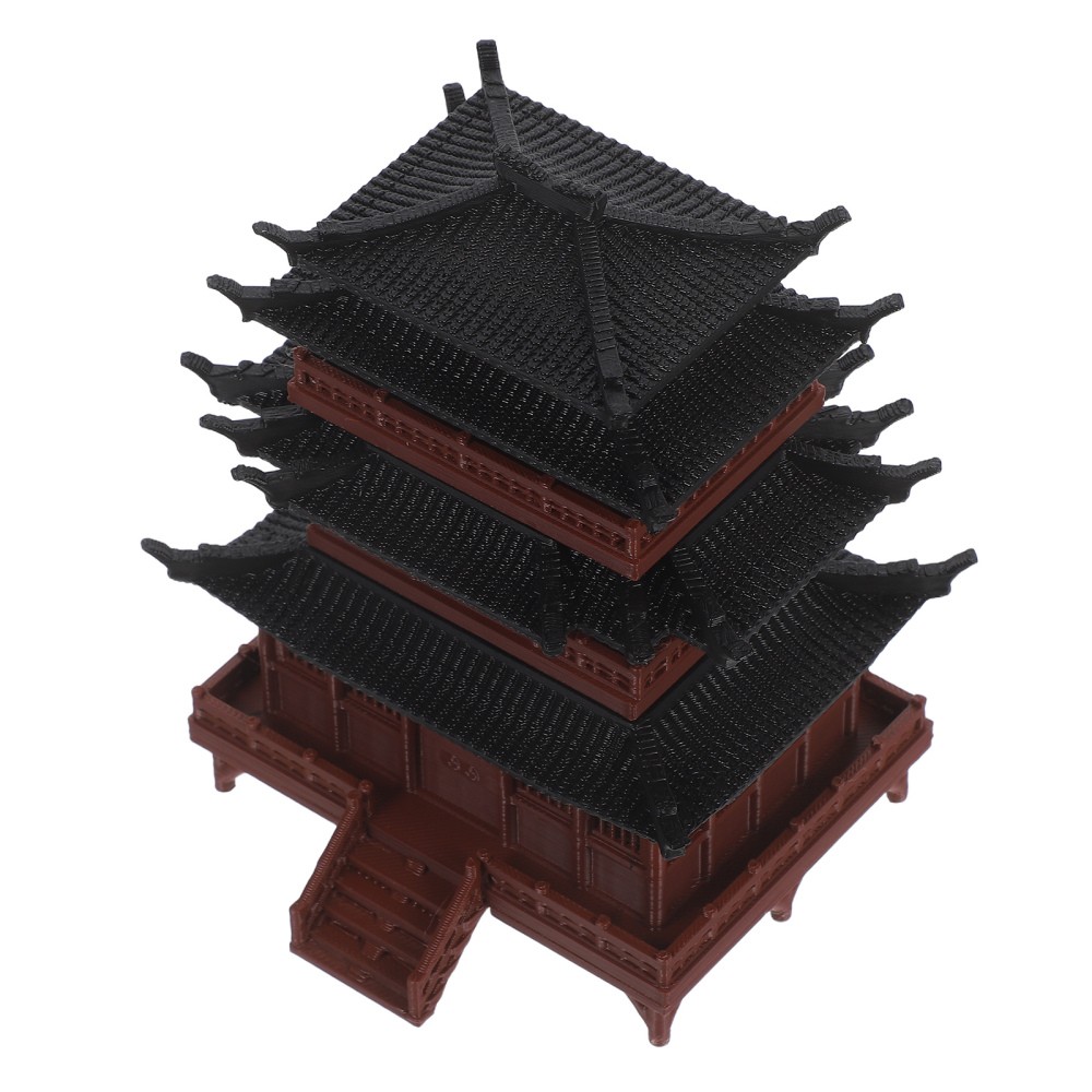 Chinese Ancient Building Model Pavilion Statue Fish Tank Decoration