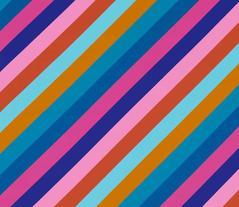 HARLEQUIN X SOPHIE ROBINSON Sherbet Stripe Velvet Curtain Fabric 3.6m