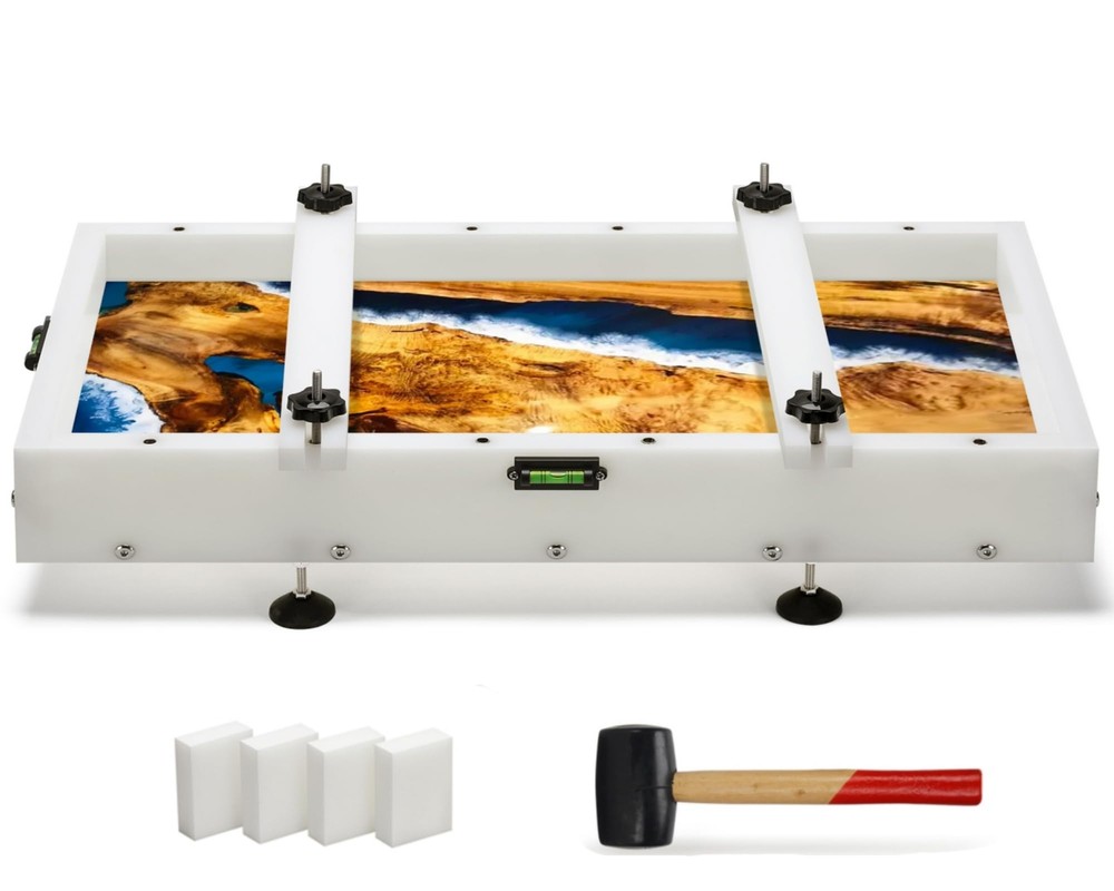 24x12x3 Inch Reusable Epoxy Resin Mold with Adjustable Fastening & Leveling