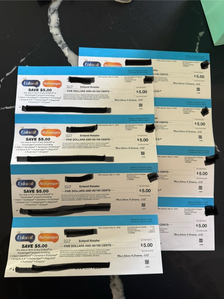 $40 Value Enfamil Coupons Vouchers Exp May 2025-image