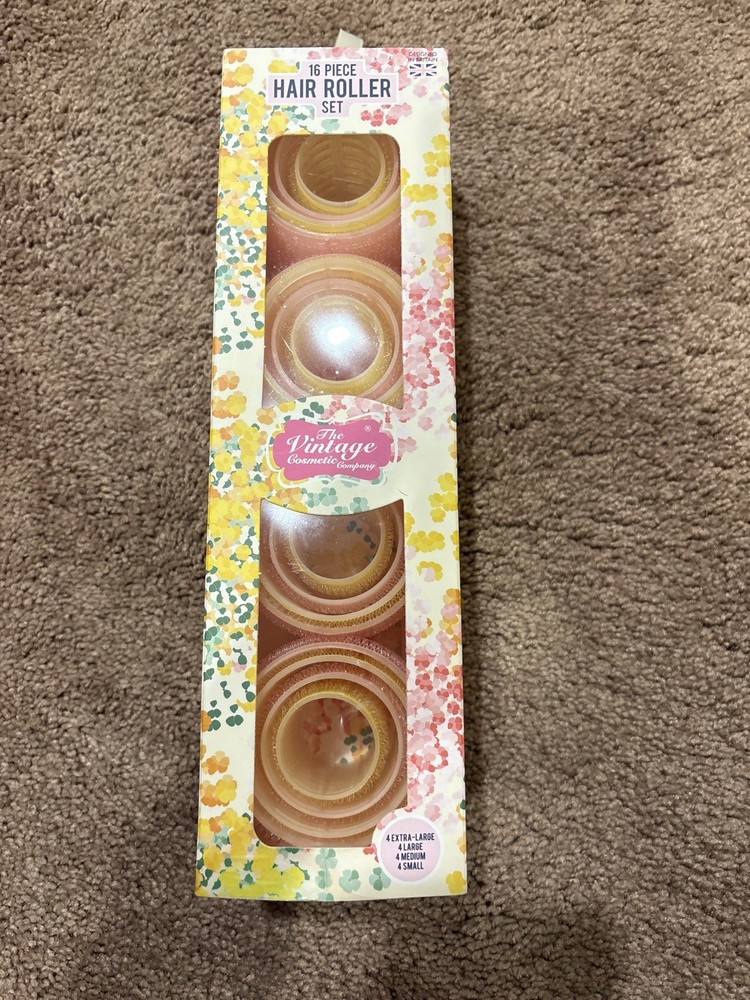 The Vintage Cosmetic Company 12 piece Hair Roller Set.Big&Bouncy