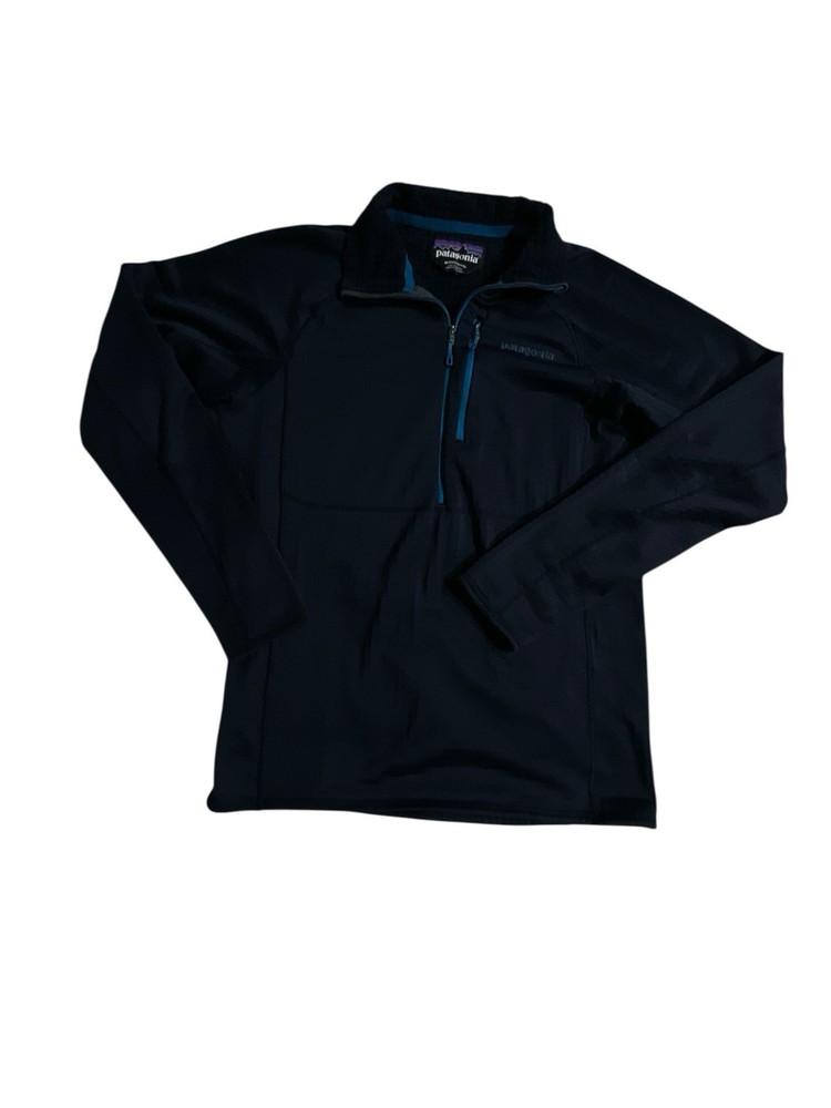 PATAGONIA R1 Regulator Waffle 1/2 Zip Pullover Sweater Blue POLARTEC Size Medium