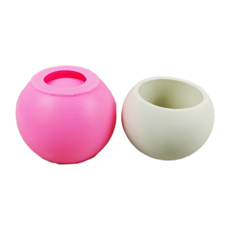 Silicone Epoxy Mold for Candlestick Flower Pot Pen Holder Round Casting DIY