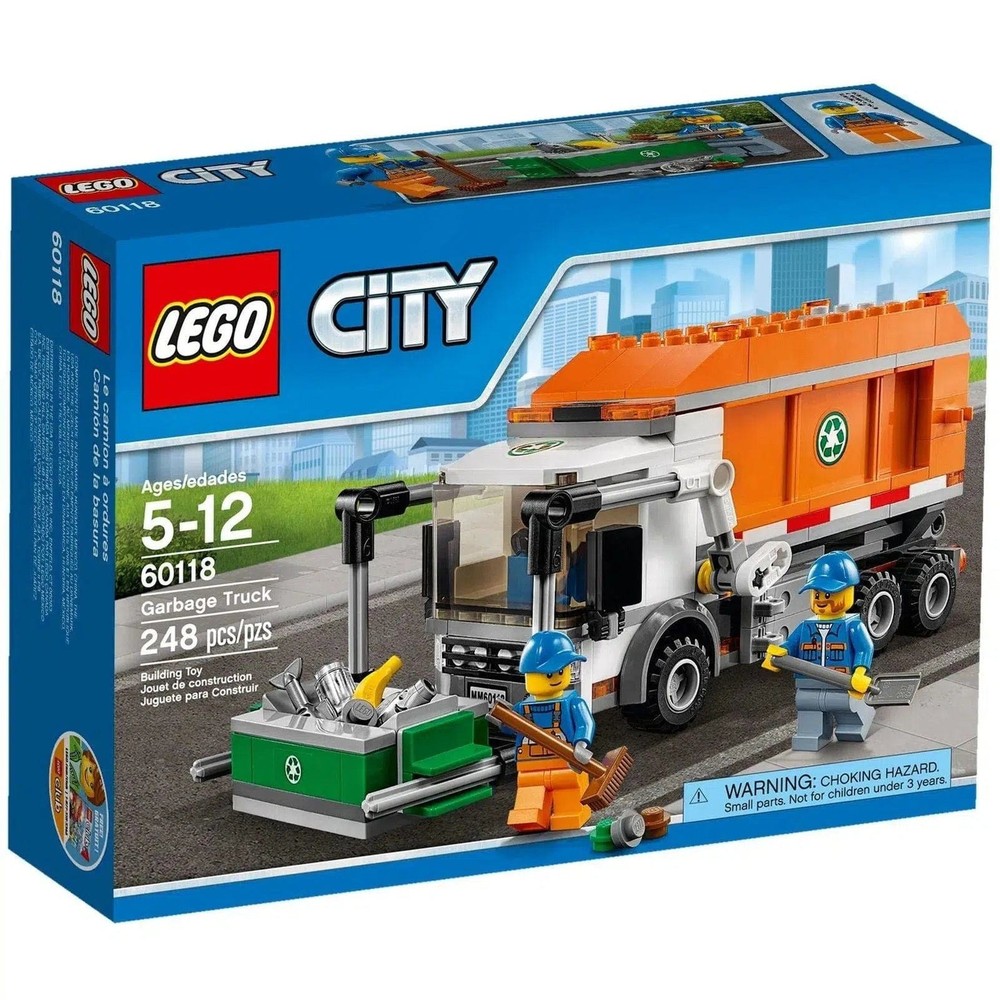 LEGO City Garbage Truck Toy Set 60118 for Kids Building Fun