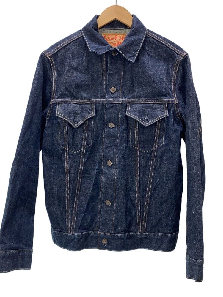 SUGAR CANE Indigo Cotton Denim Jacket Size 40 Vintage Workwear Style