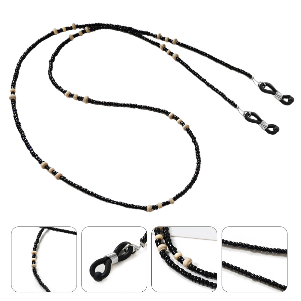 2 Pcs Beaded Eyeglass Holder Glasses Chain Practical Decorative