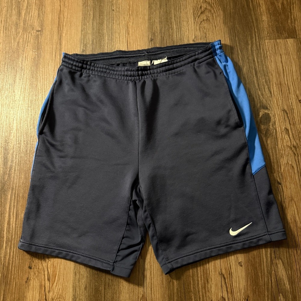 Nike Men's Training Shorts Navy Blue Athletic Gym Running Workout Large