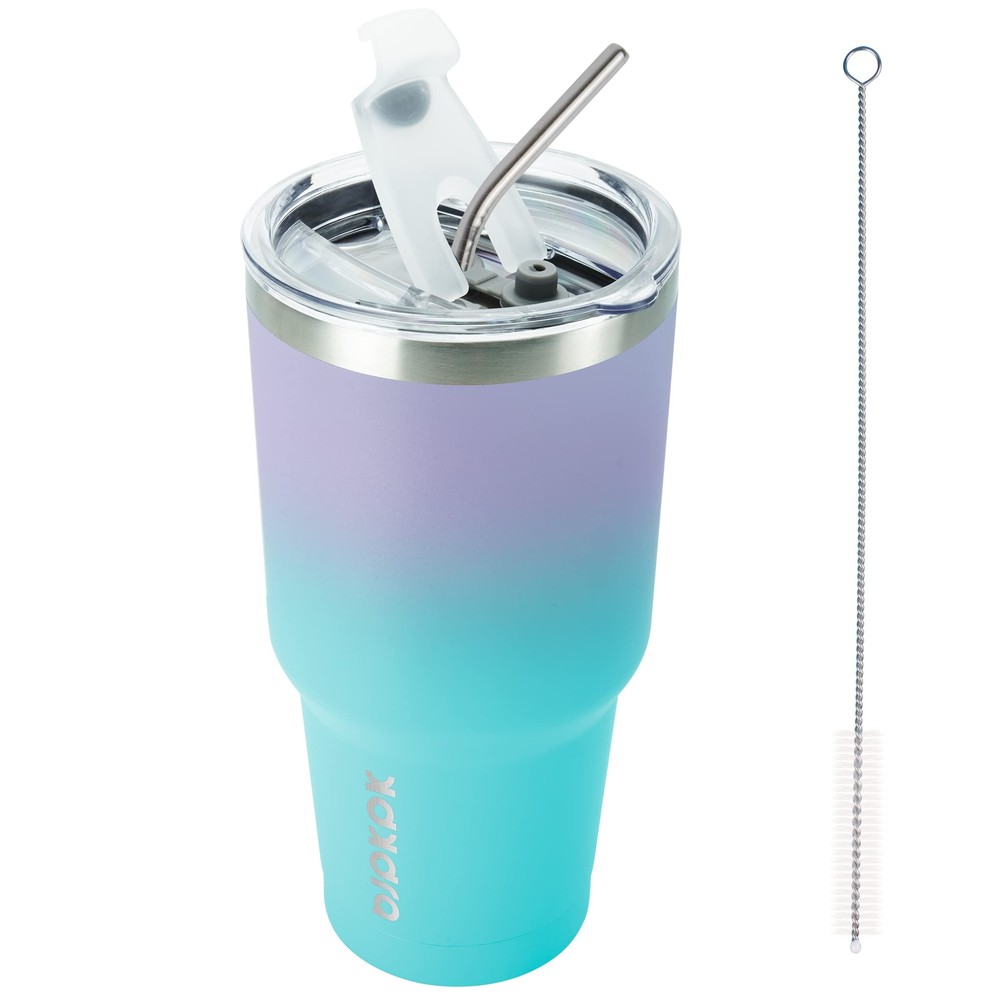 BJPKPK 30oz Tumbler Stainless Steel Double Wall Vacuum Insulated Mug with Str...