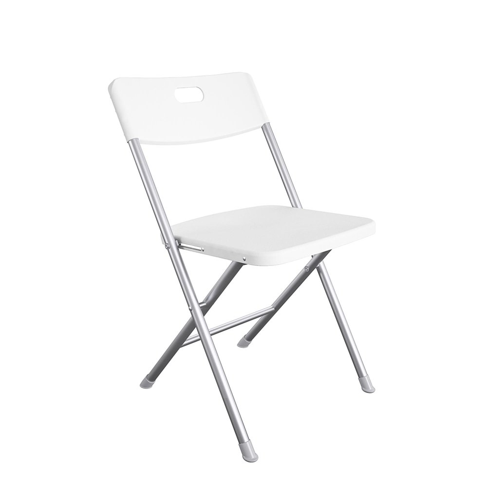 Mainstays White Resin Folding Chair with Seat & Back Support