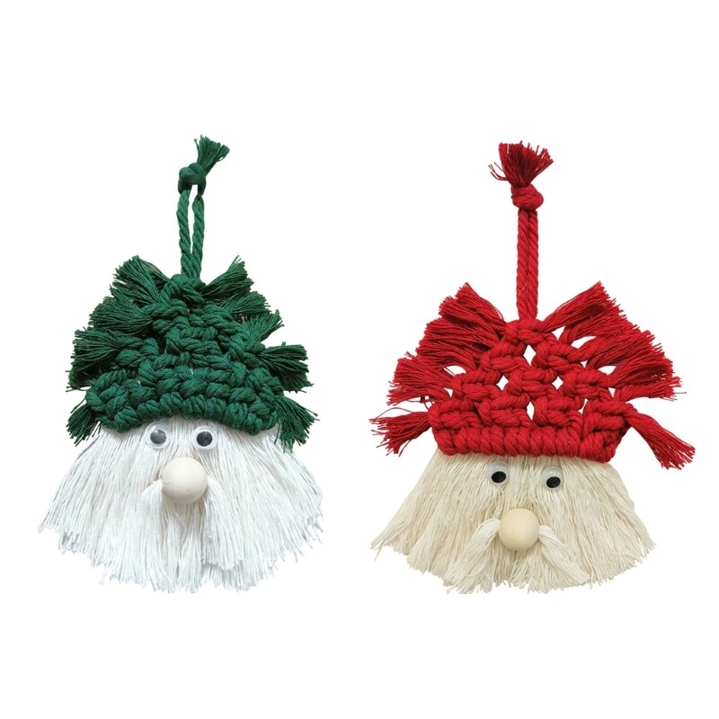 Tassels Christmas Santa Clause Hanging Decor Handwoven Father Christmas Pendant