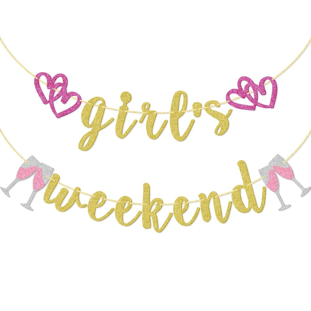 Girls Weekend Banner Bachelorette Party Decorations for Pre-Strun Party