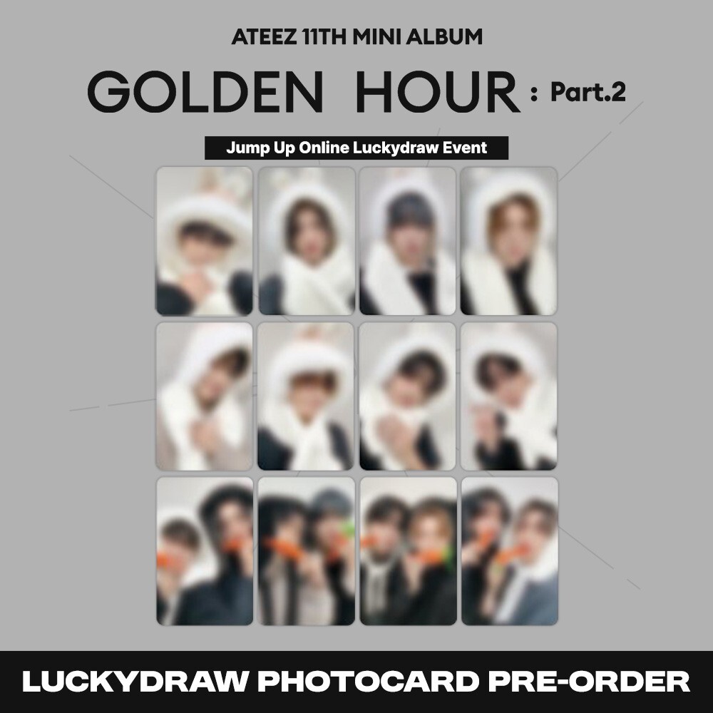 [PreSale] ATEEZ Golden Hour Part.2 Jump Up LuckyDraw Photocard KPOP K-POP-image