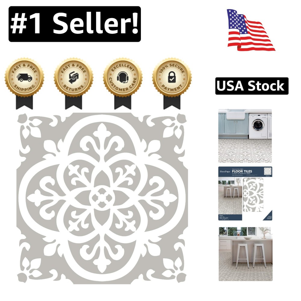 Water-Resistant Medina Peel & Stick Floor Tiles for Easy DIY Installation