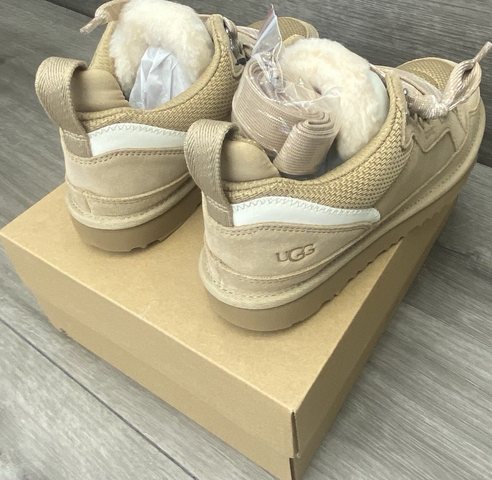 UGG Kids Lowmel Sand Size 5 Comfortable Sneakers for Girls & Boys