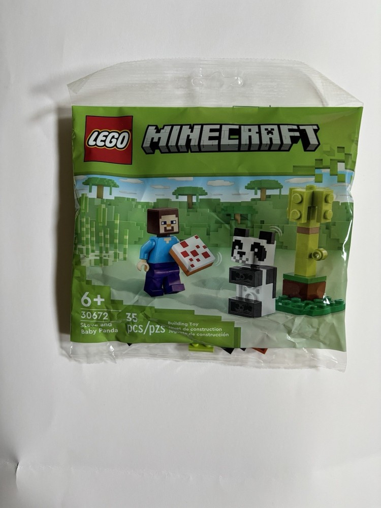 LEGO Minecraft Steve and Baby Panda Building Set