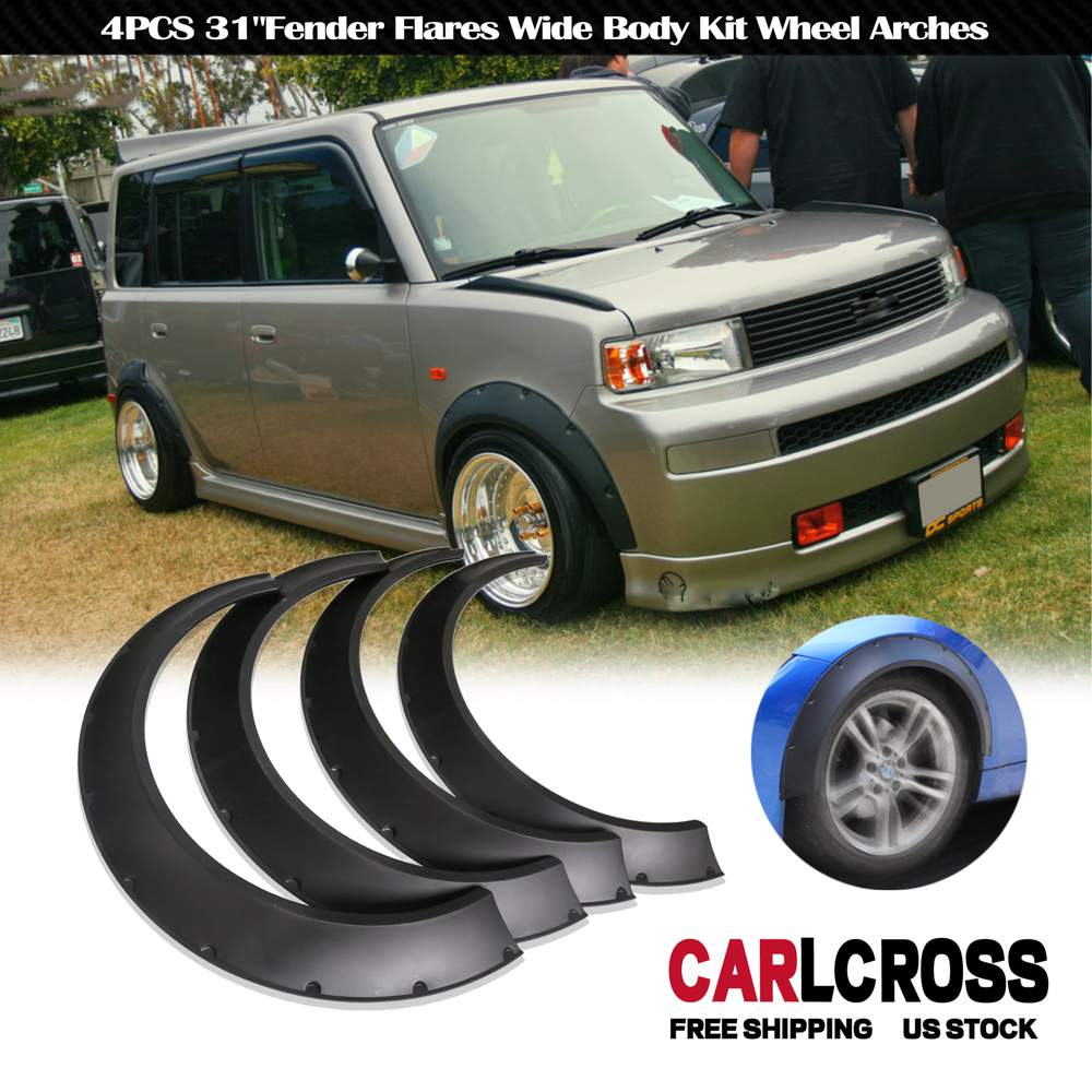 For Scion xB xA Set of 4 Fender Flares Extra Wide Body Kit Wheel Arches