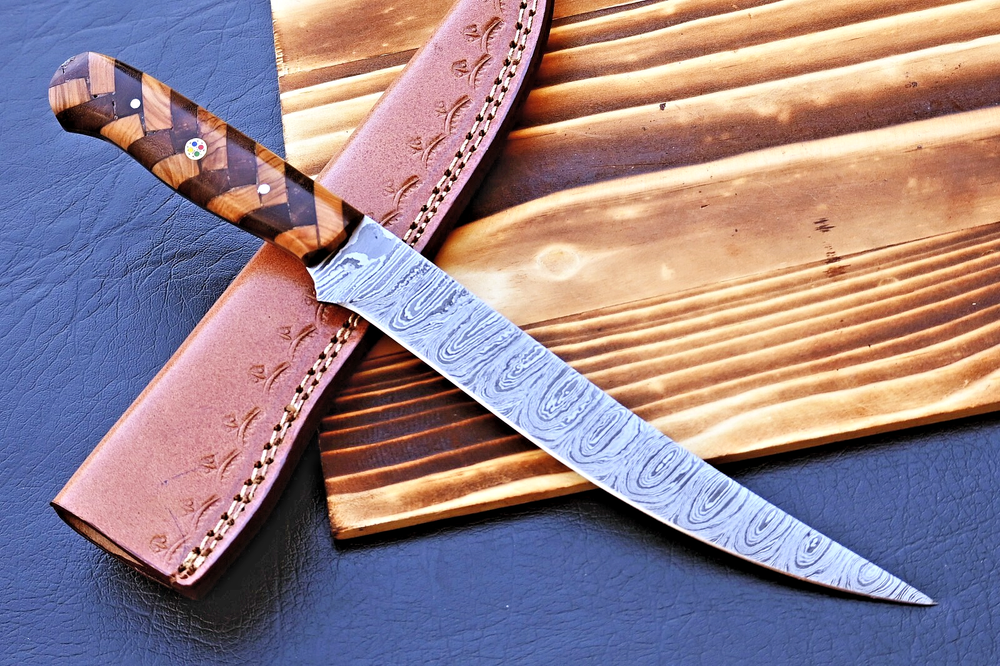 Custom HandMade Forged Damascus Steel Chef's Fillet Knife  2860