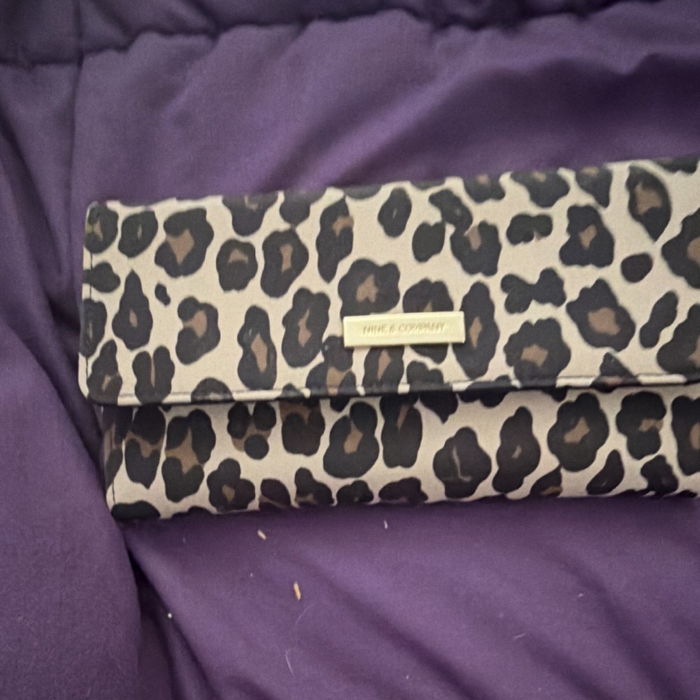 Nine & Company Animal Print Logo Accent Women's Wallet Brown Black Beige