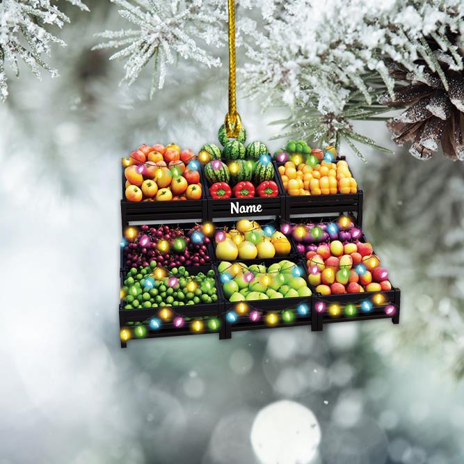 Vegetables and Fruits Christmas Ornament  Fruit Veggie Vegetarian Ornament Gift
