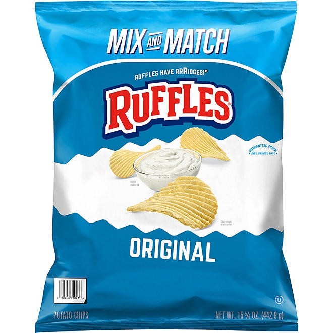 Ruffles Original Potato Chips 15.6 oz Bag - Crunchy Snack at a Great Price