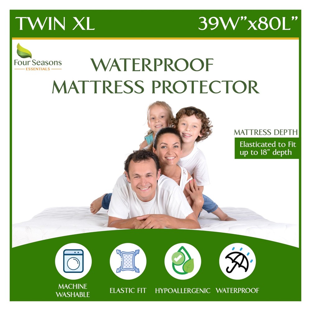 Twin Extra Long (XL) Size Waterproof Mattress Protector - Cooling Viscose der...