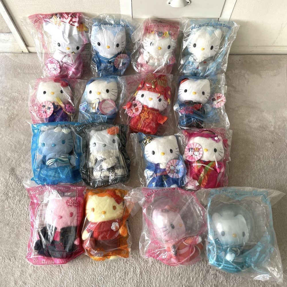 Sanrio x McDonald's Hello Kitty Daniel Wedding Plush Set 16 Complete 2000