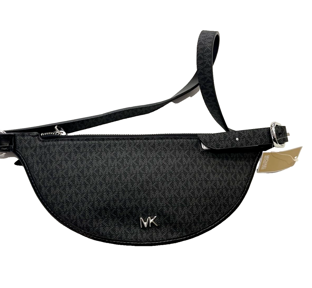 Michael Kors reversible Belt Bag Crossbody Fanny Pack - Black Leather - L / XL