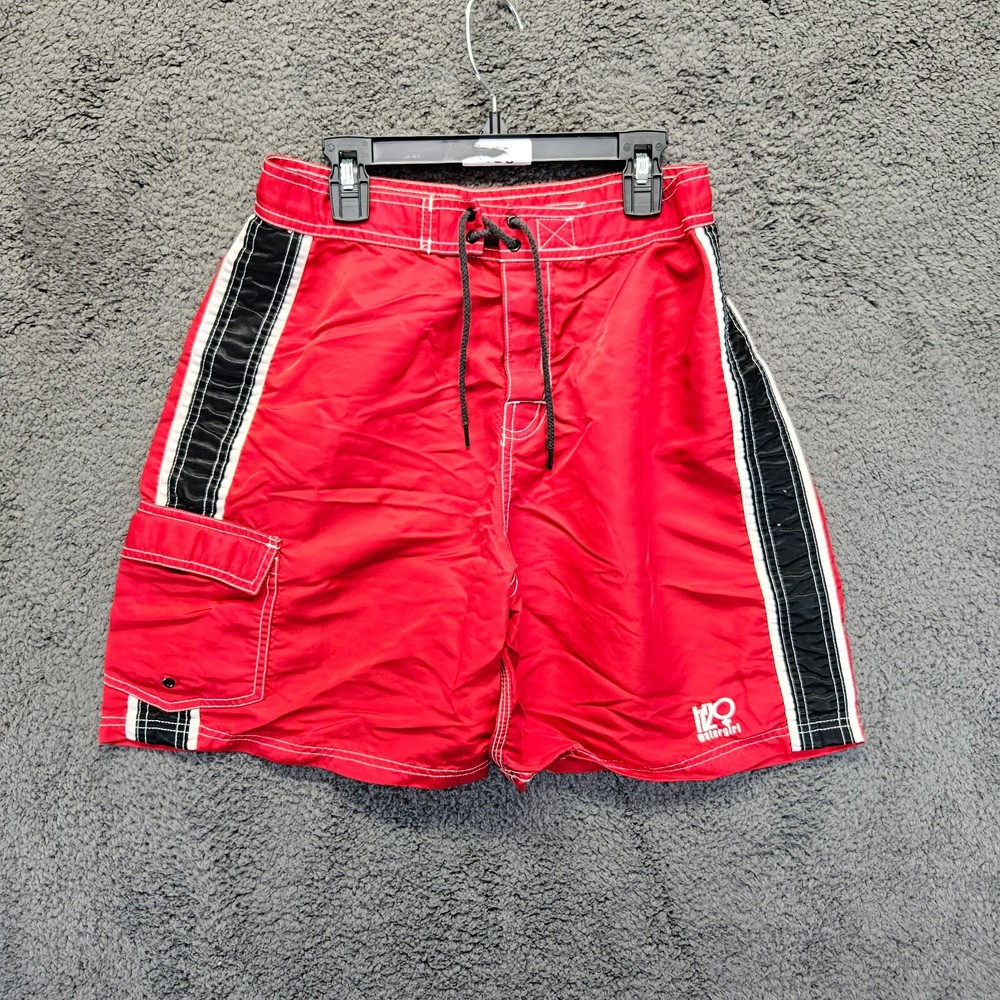 Vintage H2o Water Girl Board Shorts Womens Size 11 Red Surfing Swim Shorts