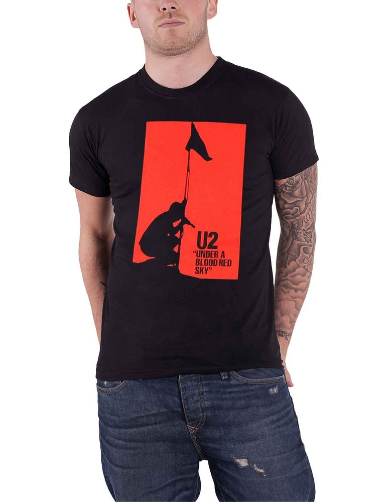 U2 Under a Blood Red Sky Band Logo Official Men’s Black T-Shirt