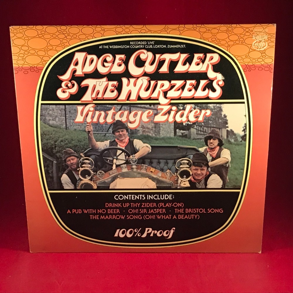 ADGE CUTLER & THE WURZELS  Vintage Zider 1980 UK vinyl LP Of The West live ~