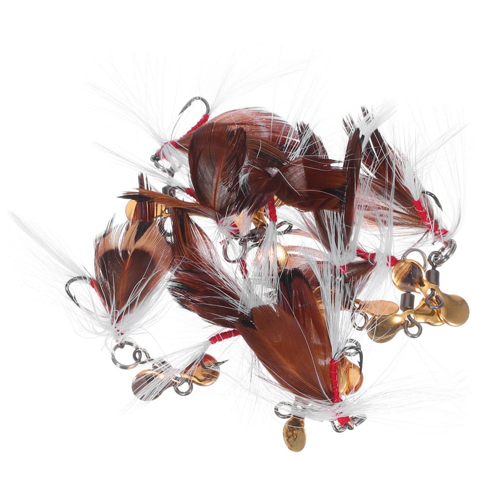 10-Piece Propeller Fishing Lures with Hooks - Simulated Fly Baits