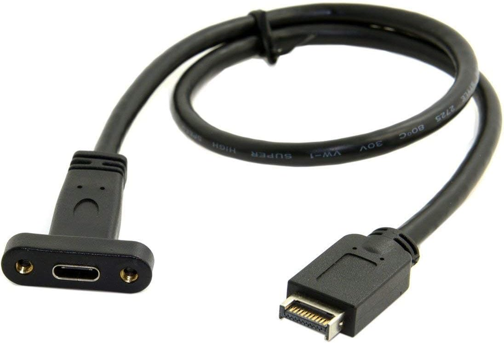 USB 3.1 to USB-C Female Extension Cable 40cm Front Panel Adapter