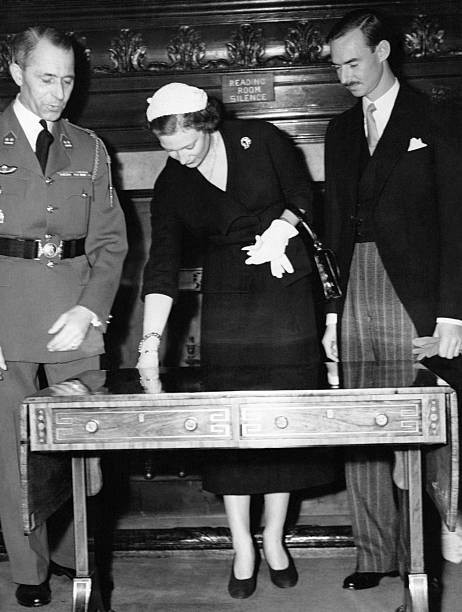 Princess Josephine Charlotte of Belgium her fiance Prince Jean of - Old Photo