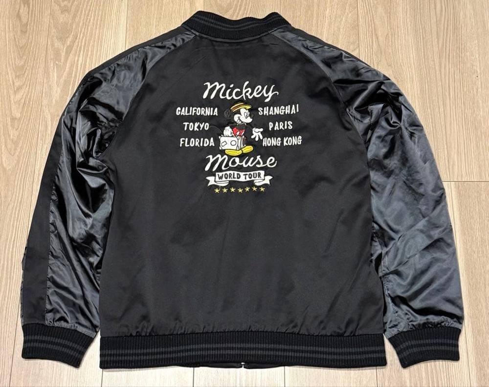 UNIQLO Mickey Mouse Sukajan Embroidered Jacket Disney Collaboration Mens M