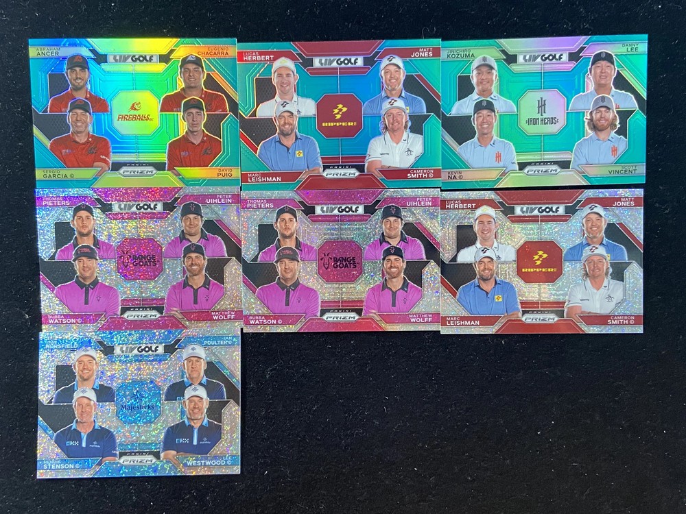 2024 LIV Golf Prizm Team Card Teal Ancer Chacarra Garcia Puig /199 Lot of 7 KM029