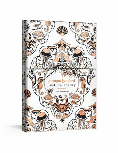 Johanna Basford Land Sea Sky Colorable Notebook Diary Set of 3