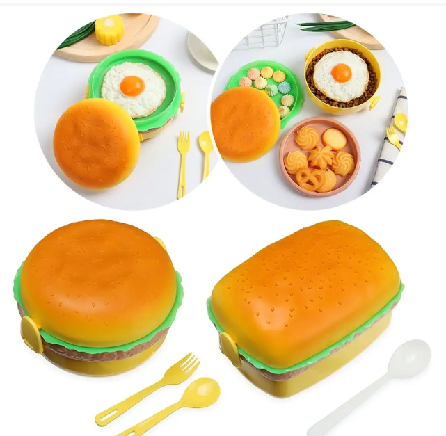 2 Layers Stackable Bento Box Portable Cute Cartoon Children Lunch Box Food .