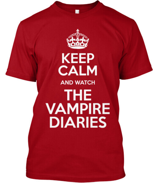 Keep Calm And Watch Vampire Diaries Tee T-Shirt Made in USA Size S to 5XL