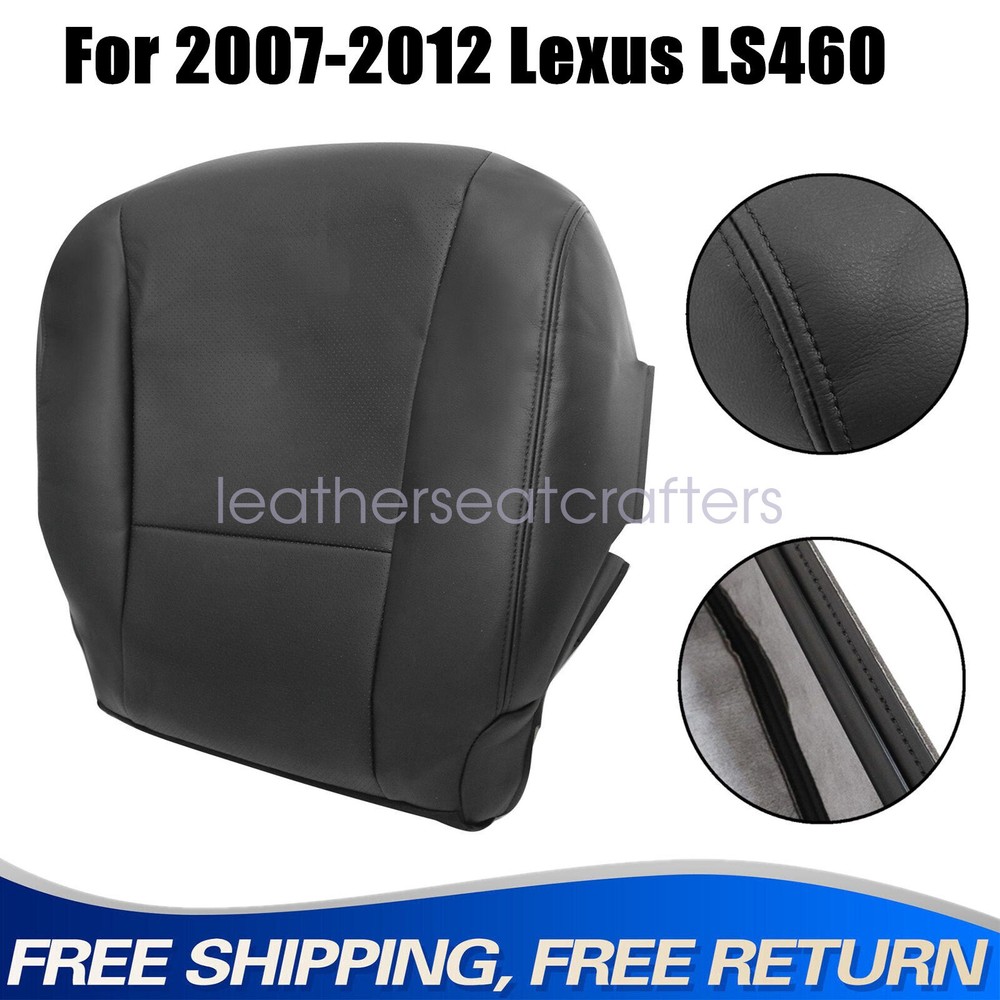 Black Perforated Seat Cover for 2007-2012 Lexus LS460 LS600h Passenger Bottom