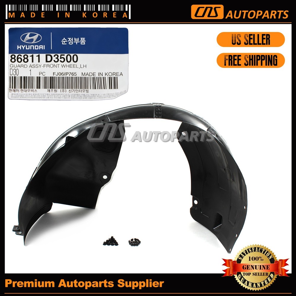 Genuine Front Fender Liner LEFT Driver for 2019-2021 Hyundai Tucson 86811-D3500