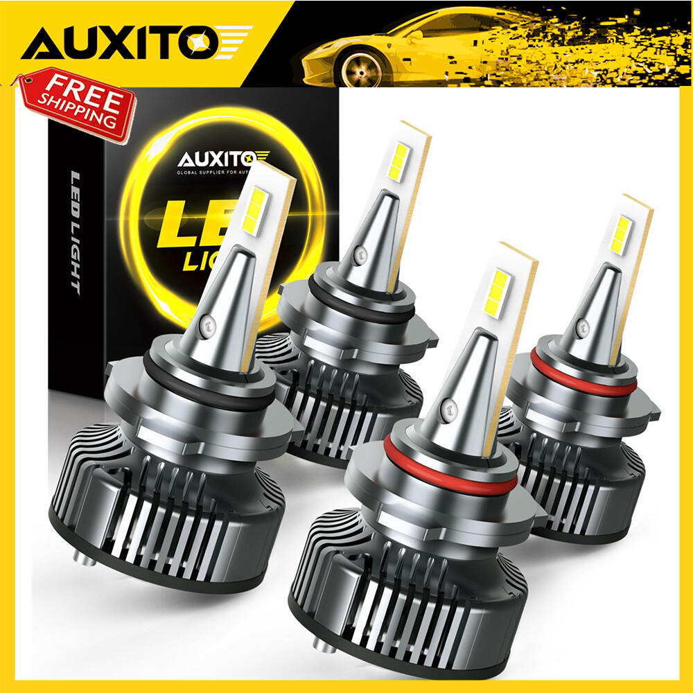 4x 9005 9006 LED Combo Headlight Bulbs High Low Beam 6500K Super White Bright