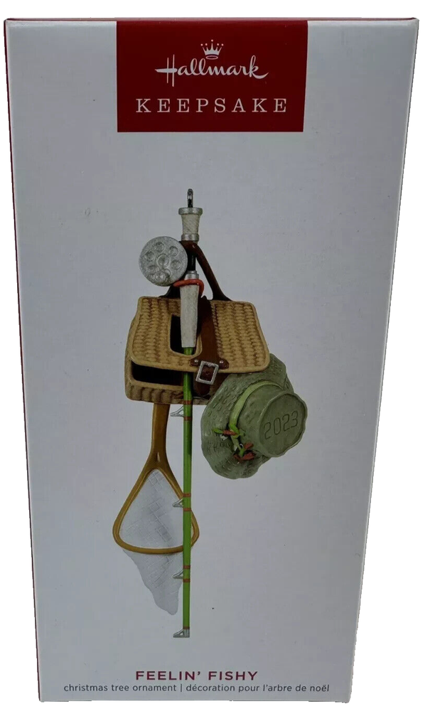 Hallmark 2023 FEELIN' FISHY Ornament NIB Fishing Gear Pole